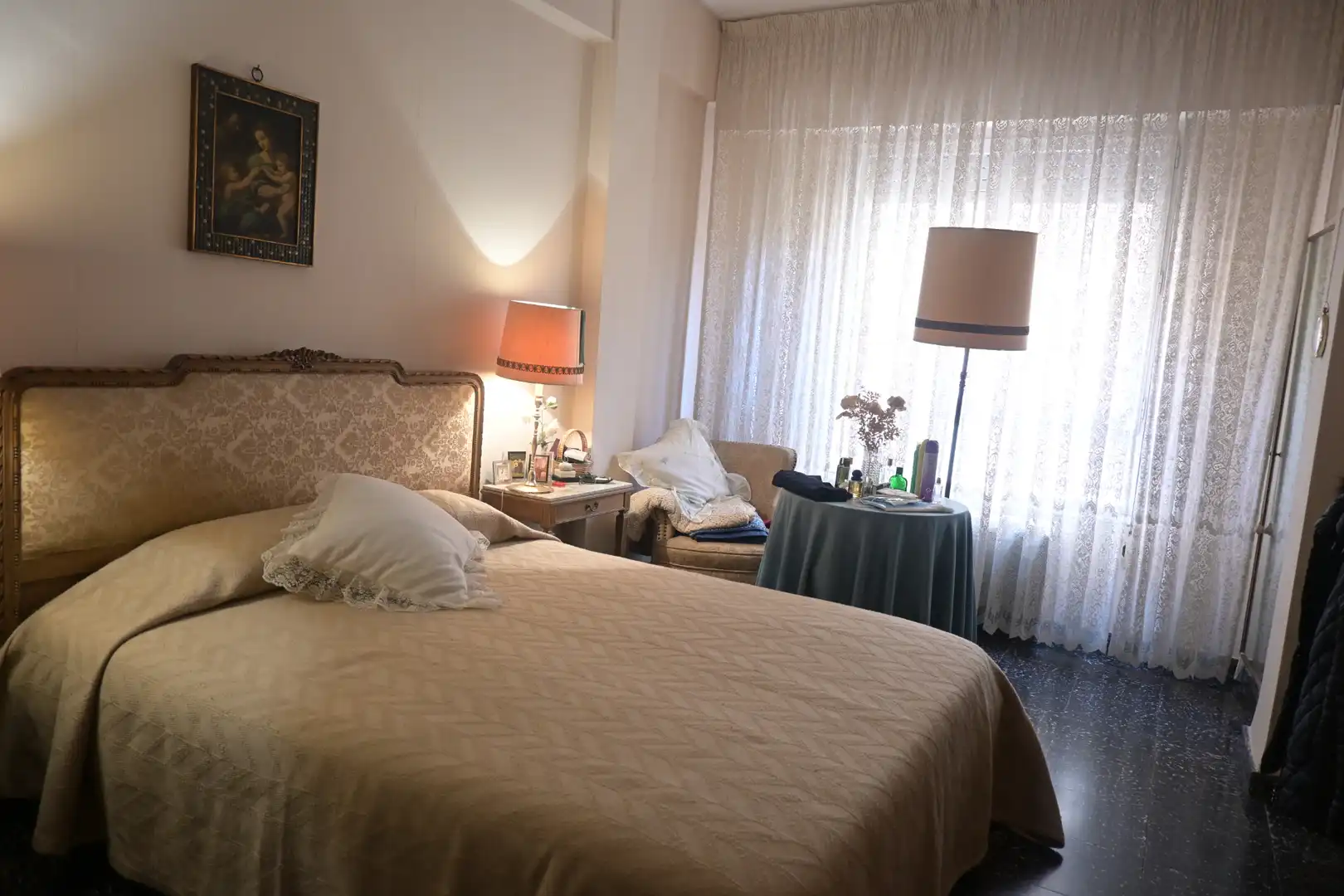 Schlafzimmer von Wohnung zum Verkauf in Castellón de la Plana / Castelló de la Plana mit Klimaanlage und Balkon