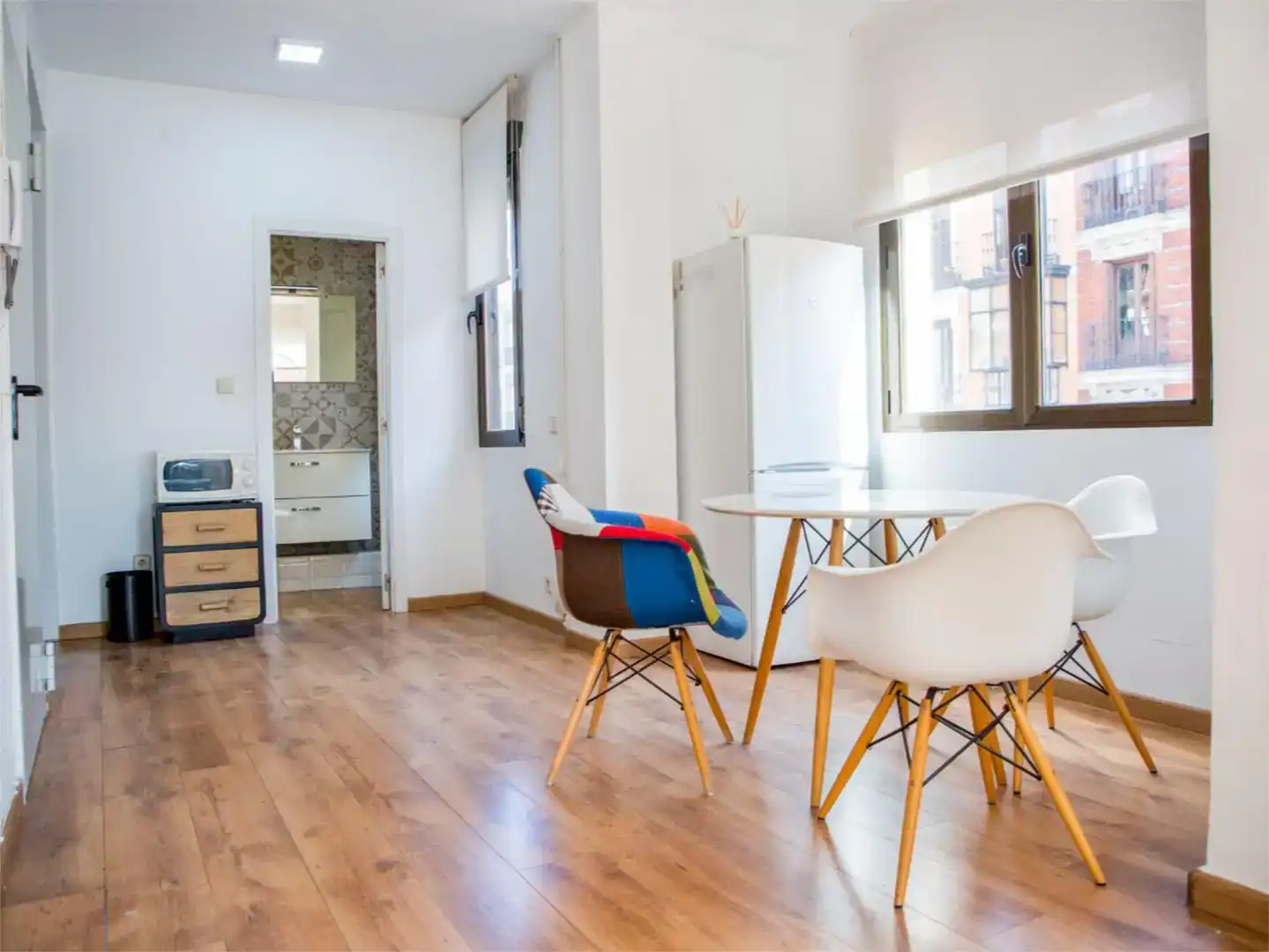 Sala d'estar de Loft de lloguer en Madrid amb Aire condicionat, Parquet i Traster