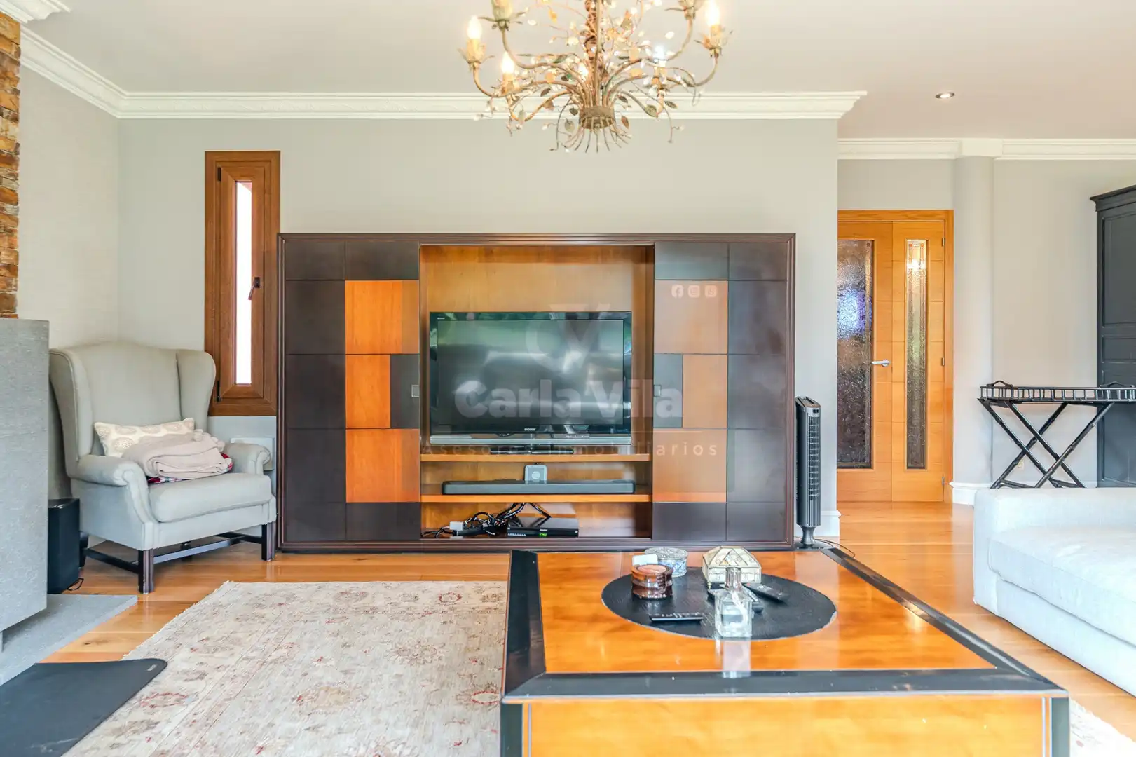 Sala de estar de Casa o chalet en venta en Lugo con Calefacción, Jardín privado y Parquet