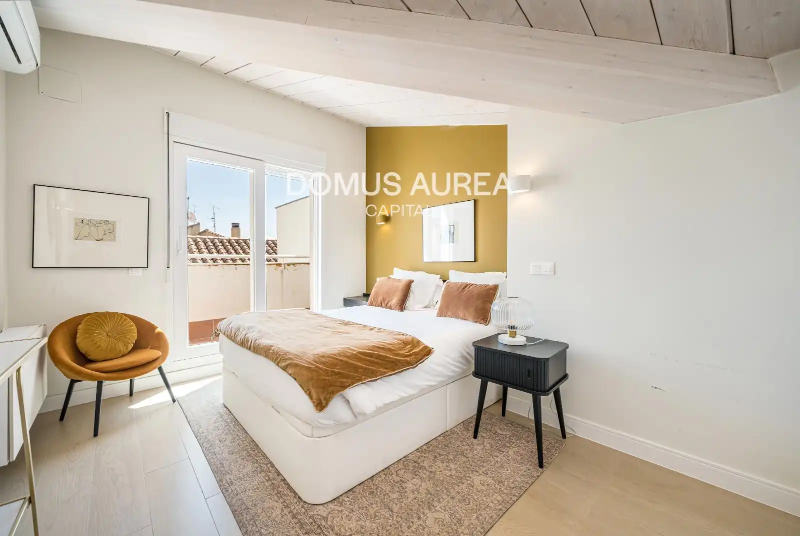 Schlafzimmer von Maisonette zur Miete in Madrid mit Klimaanlage, Heizung und Terrasse