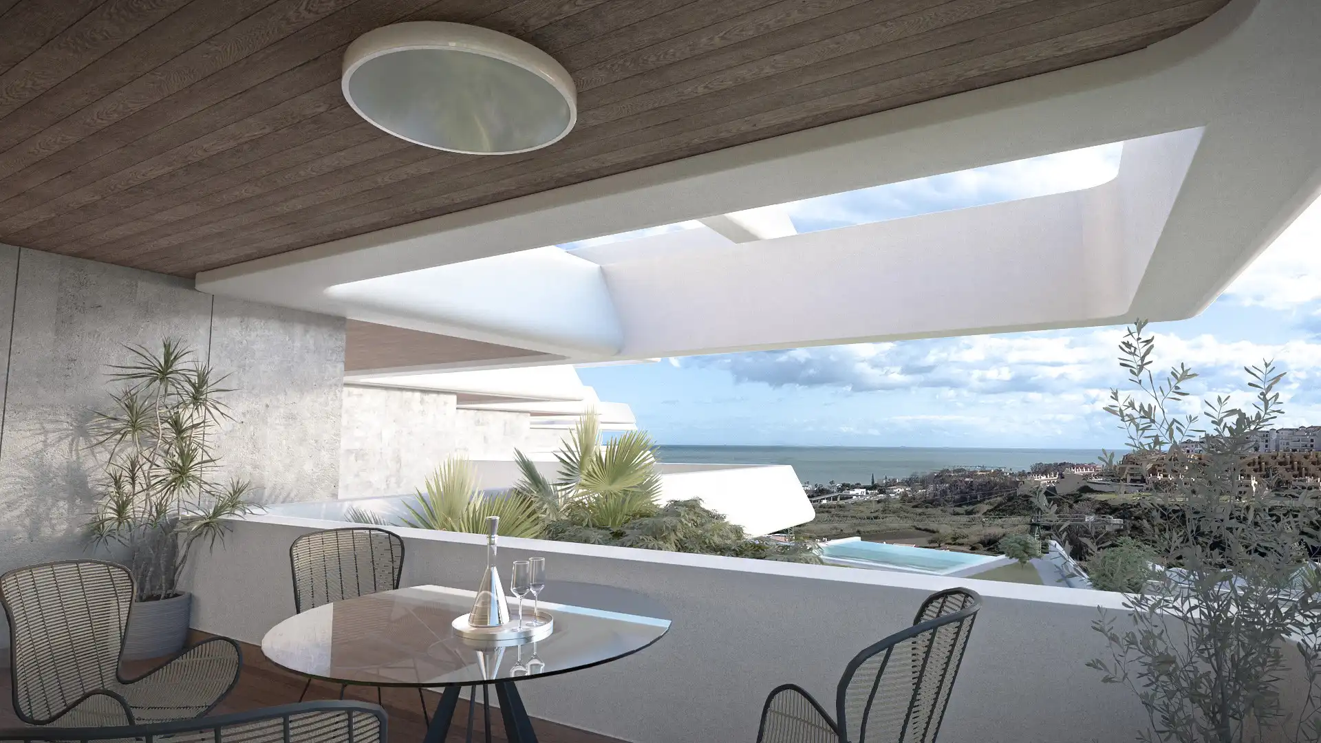 Terrasse von Dachboden zum Verkauf in Manilva mit Klimaanlage, Terrasse und Abstellraum