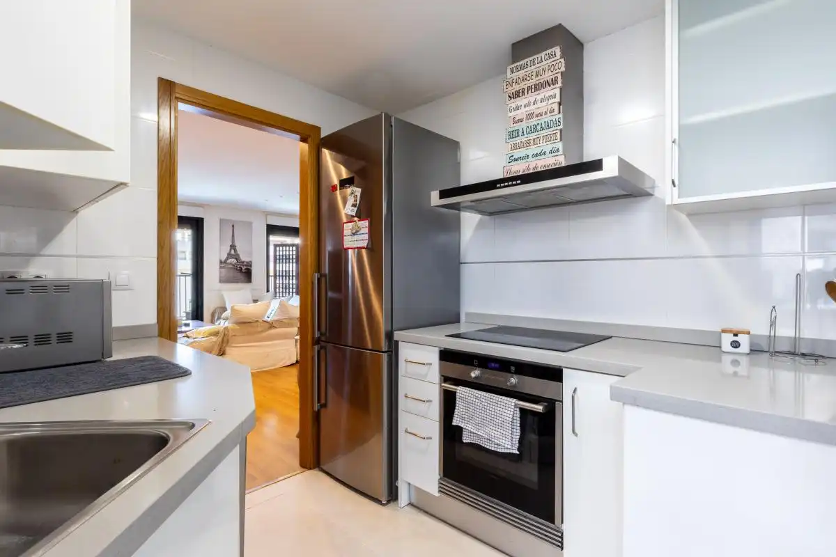 Kitchen of Flat for rent in Alboraya  with Air Conditioner, Heating and Private garden