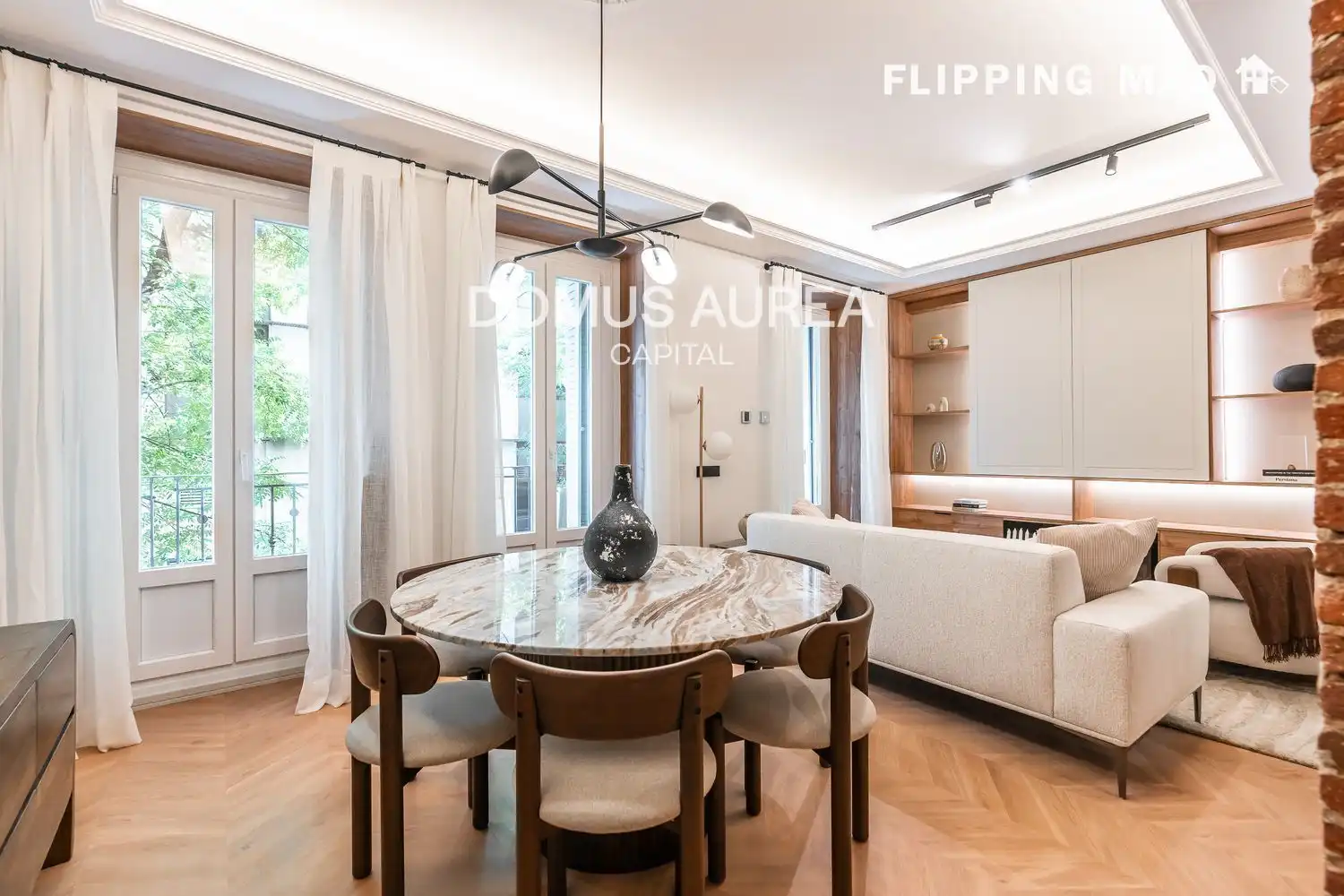 Wohnzimmer von Wohnung zum Verkauf in Madrid mit Klimaanlage, Heizung und Parkett