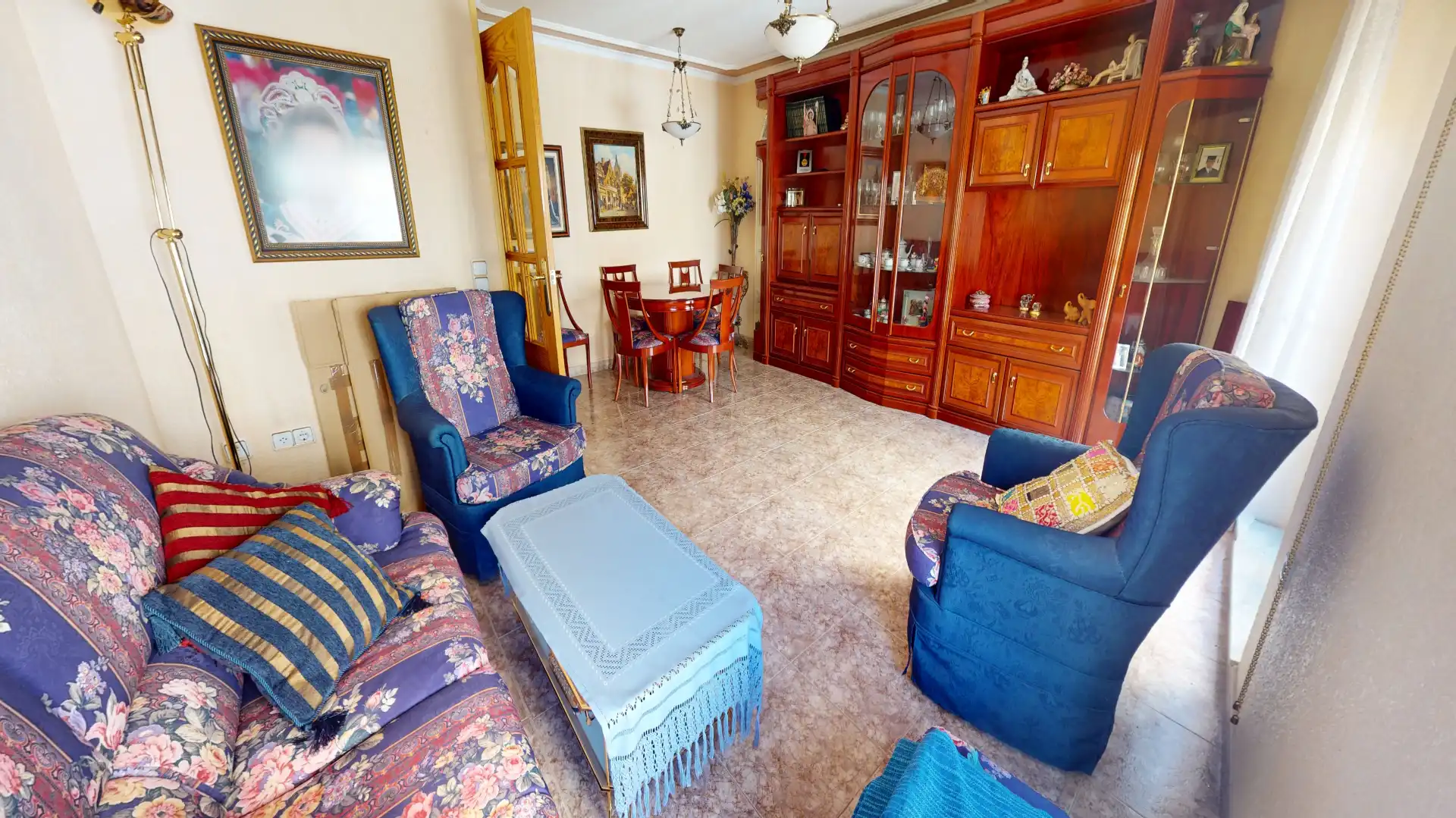 Wohnzimmer von Wohnung zum Verkauf in Sax mit Klimaanlage, Terrasse und Balkon