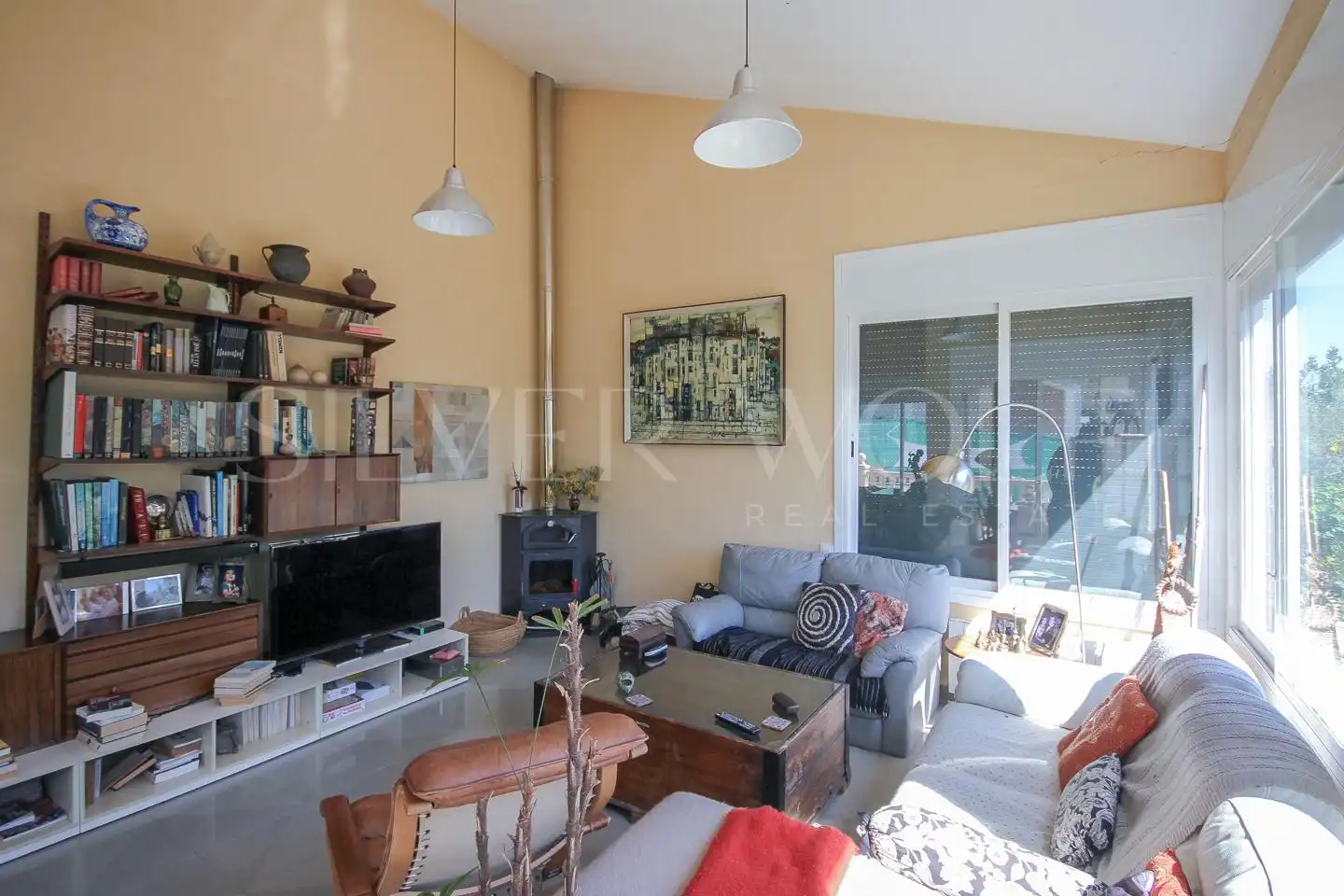 Sala de estar de Casa o chalet en venta en Òrrius con Aire acondicionado, Calefacción y Jardín privado