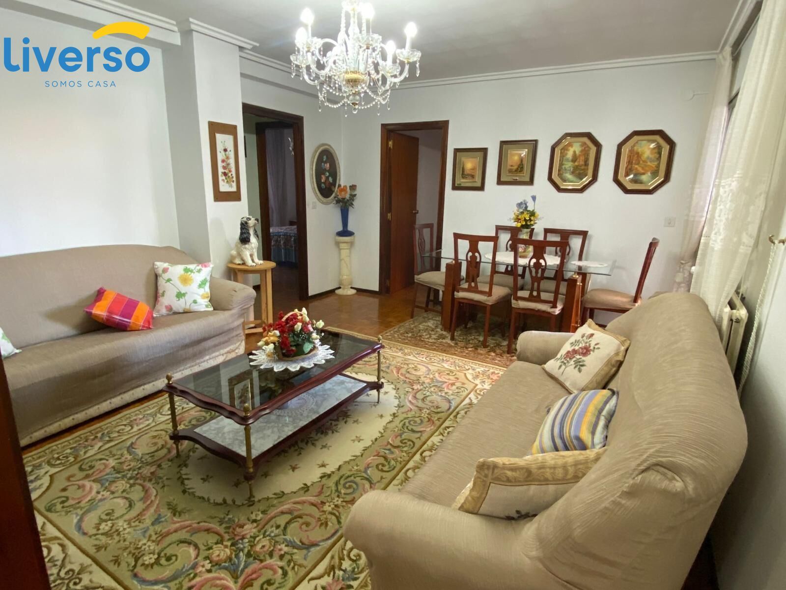 Living room of Flat to share in Burgos Capital  with Heating and Terrace