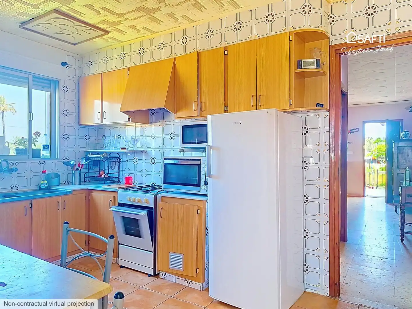 Cocina de Finca rústica en venta en Oliva con Calefacción, Terraza y Piscina