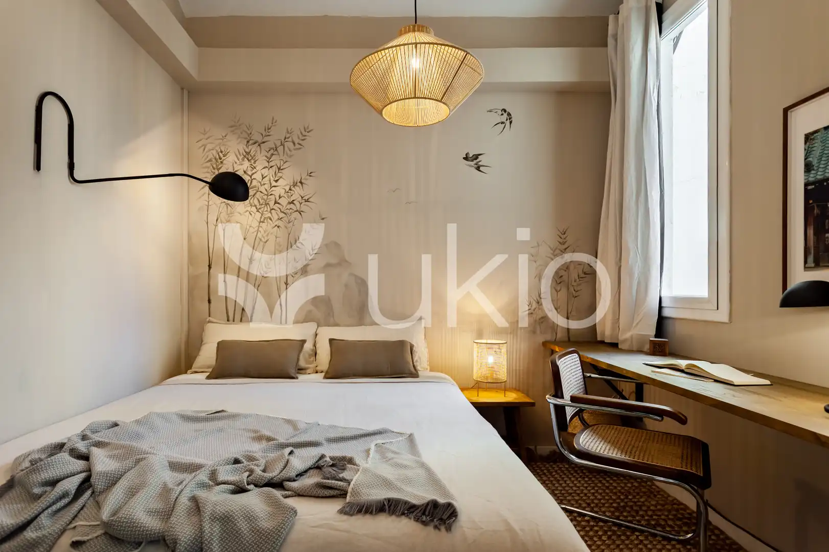 Habitación de Apartamento de alquiler en Barcelona con Aire acondicionado, Calefacción y Amueblado