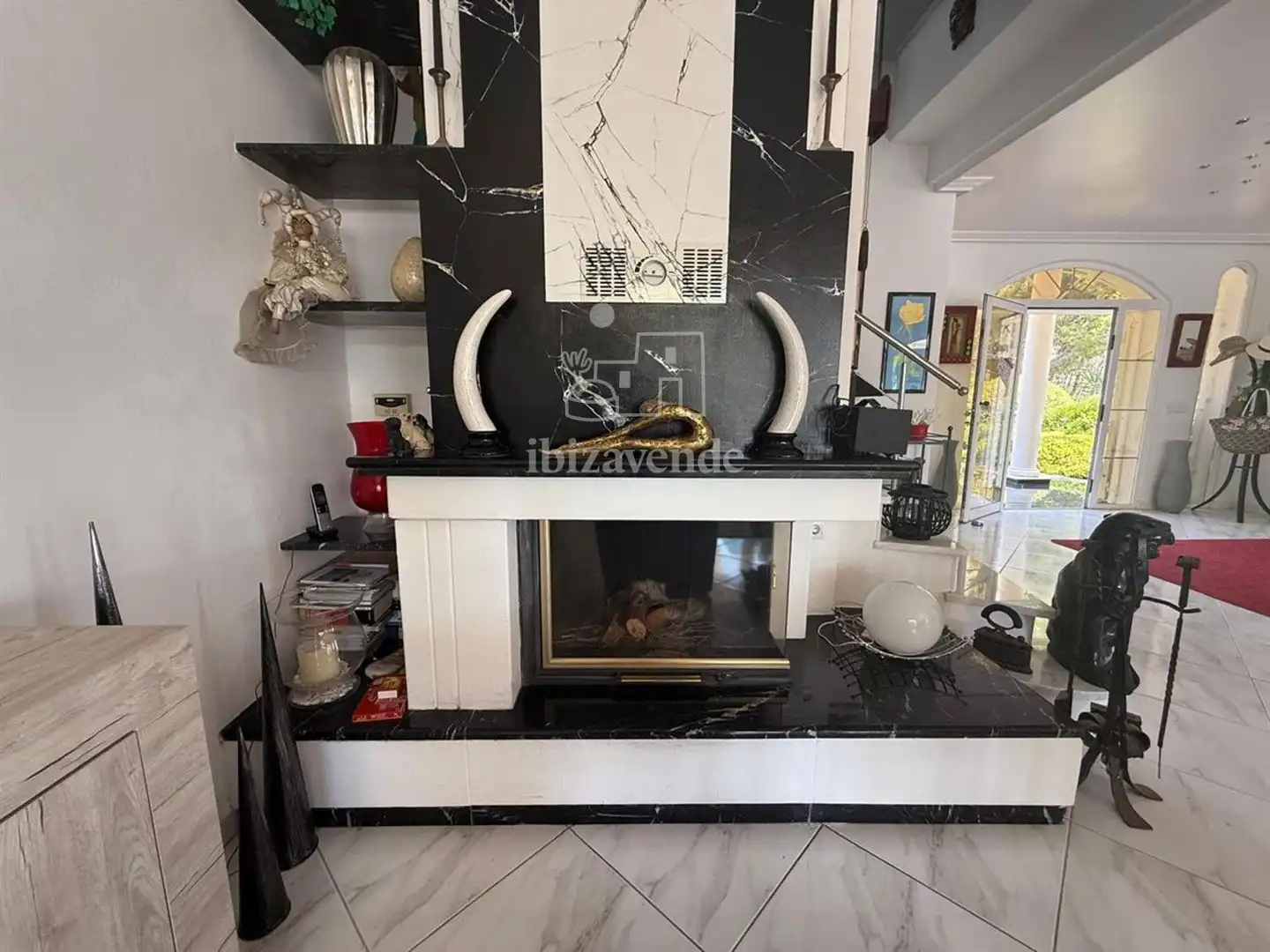 Sala de estar de Casa o chalet en venta en Santa Eulària des Riu con Aire acondicionado, Jardín privado y Terraza