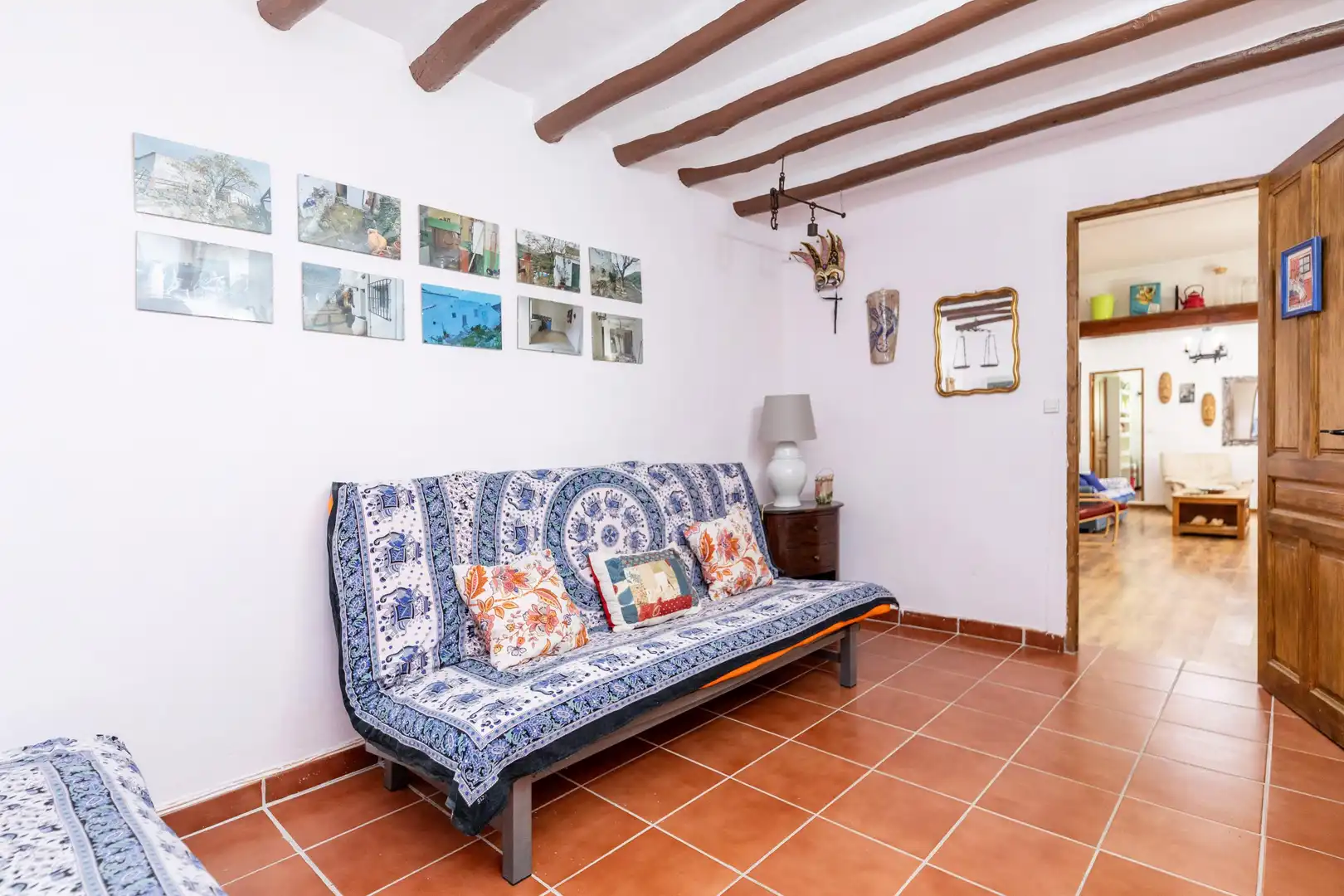 Sala d'estar de Finca rústica en venda en Cuevas de San Marcos amb Calefacció, Jardí privat i Terrassa