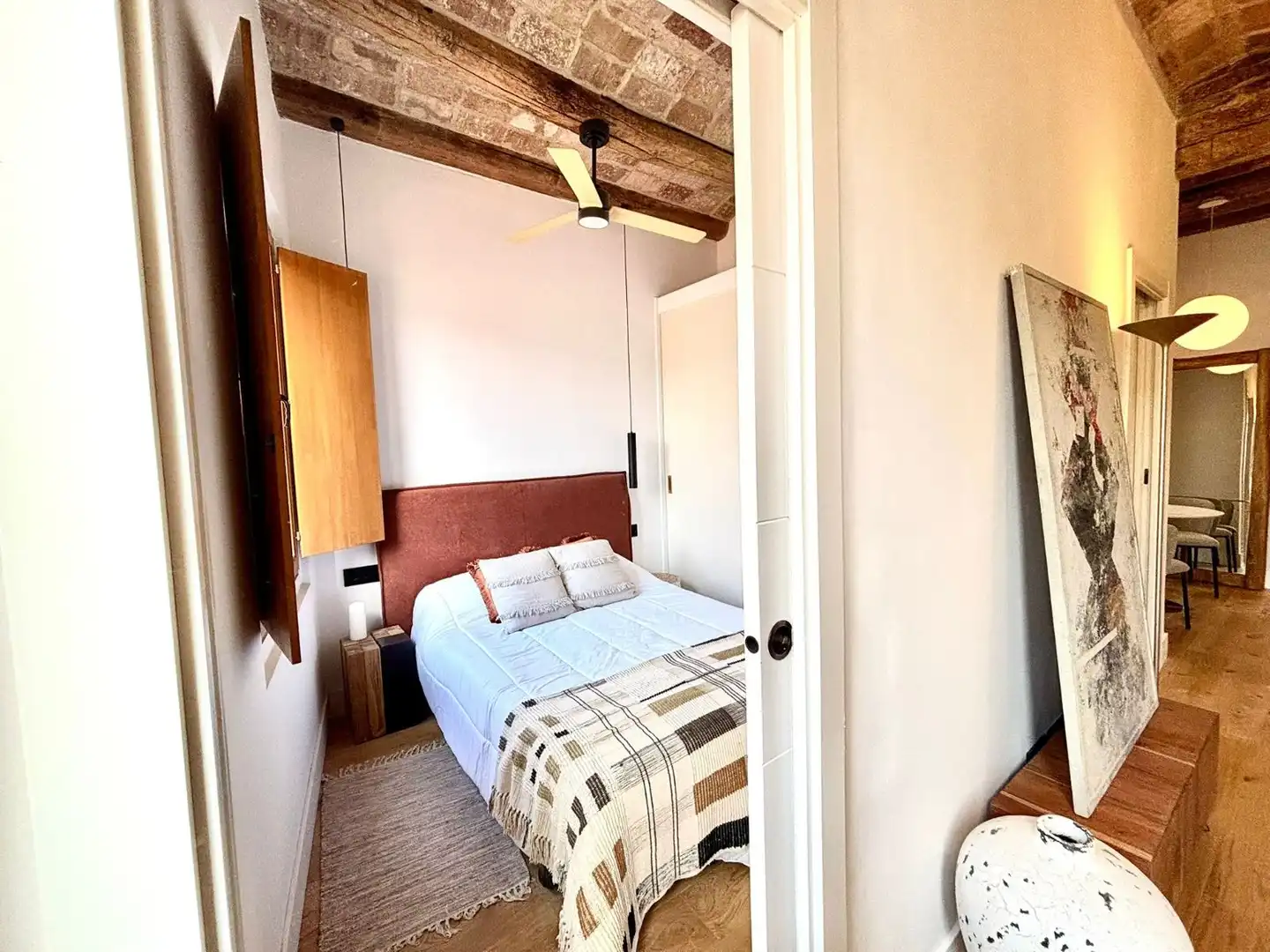 Schlafzimmer von Wohnung zum Verkauf in Barcelona mit Klimaanlage, Terrasse und Alarm
