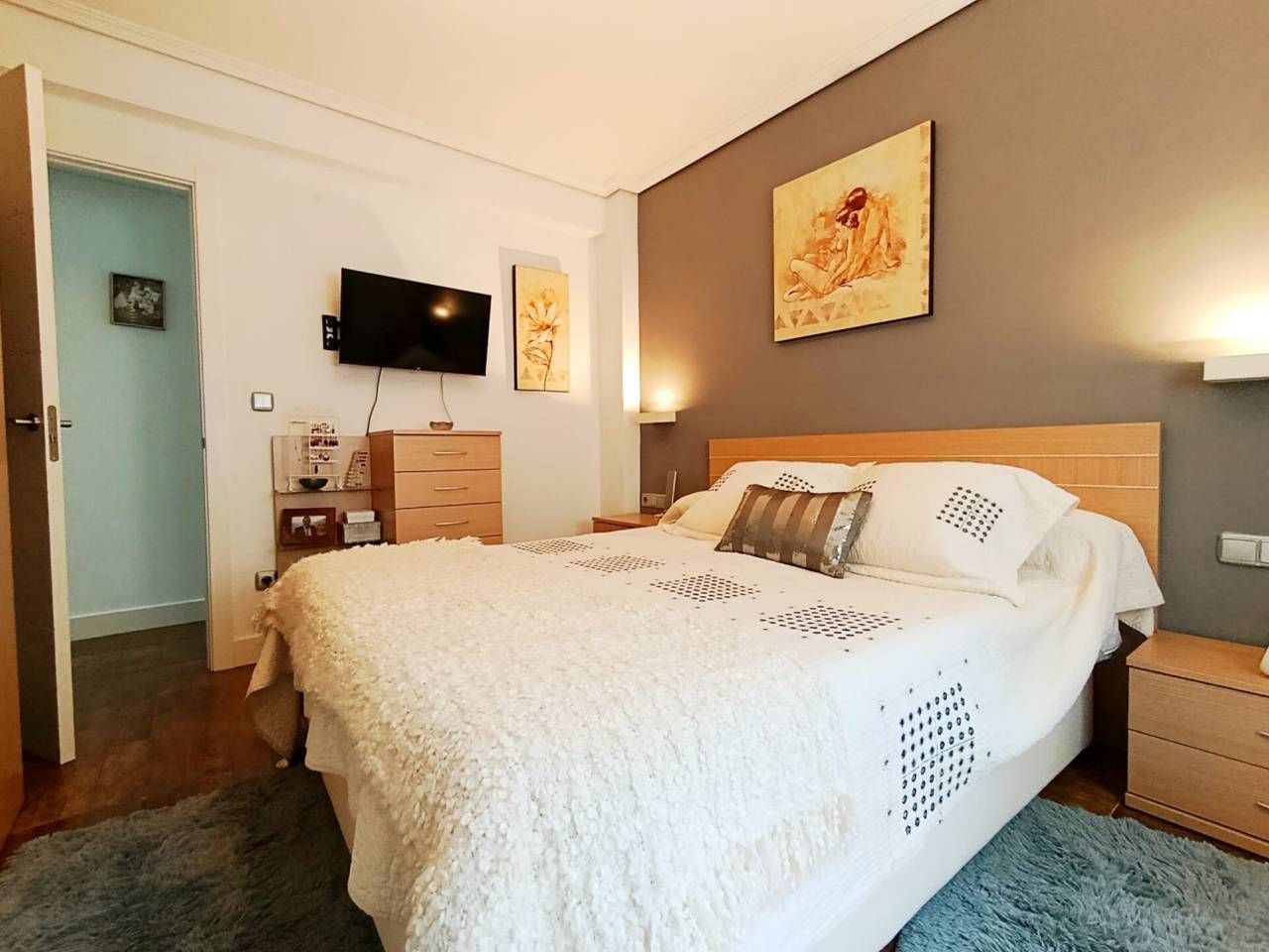 Bedroom of Flat for sale in Soraluze / Plasencia de las Armas  with Heating, Furnished and Balcony