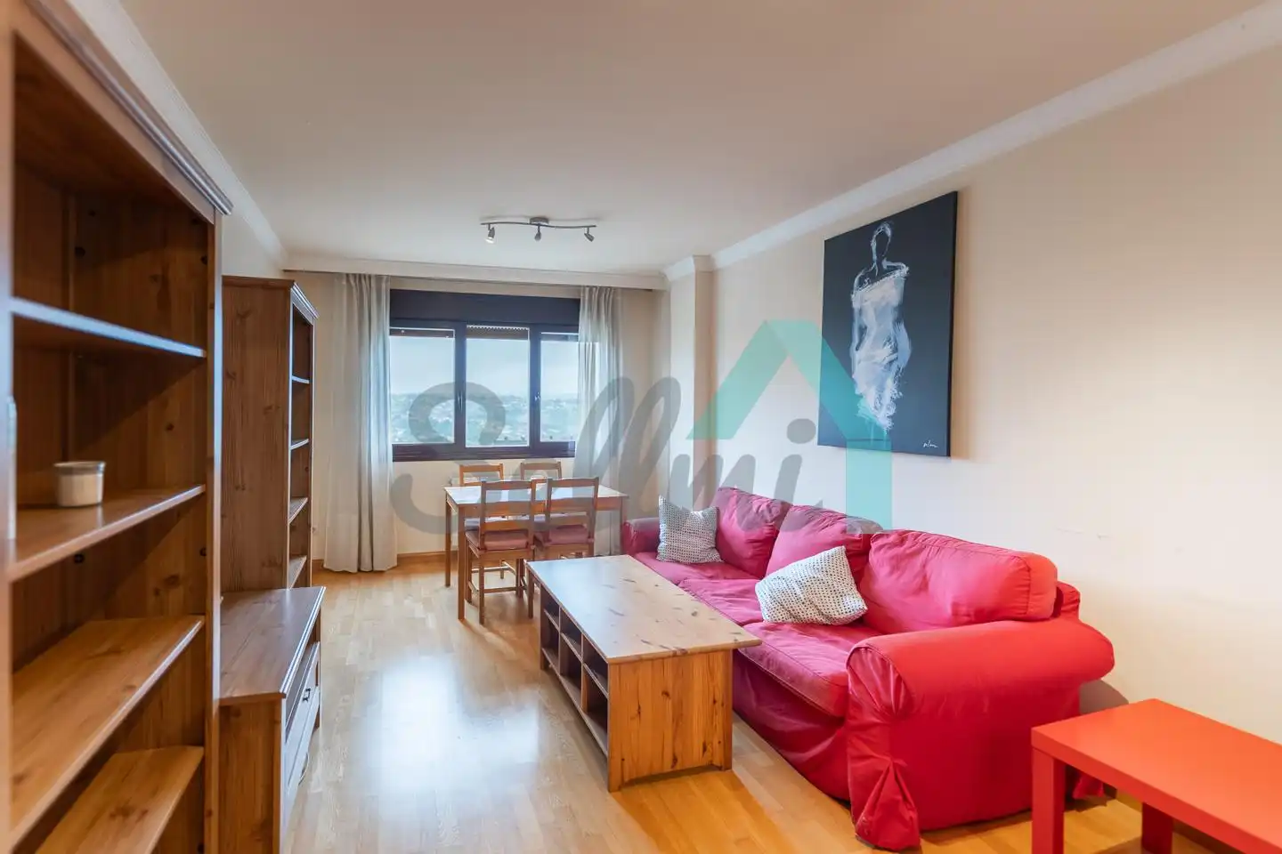 Living room of Flat for rent in Oviedo   with Heating, Parquet flooring and Terrace