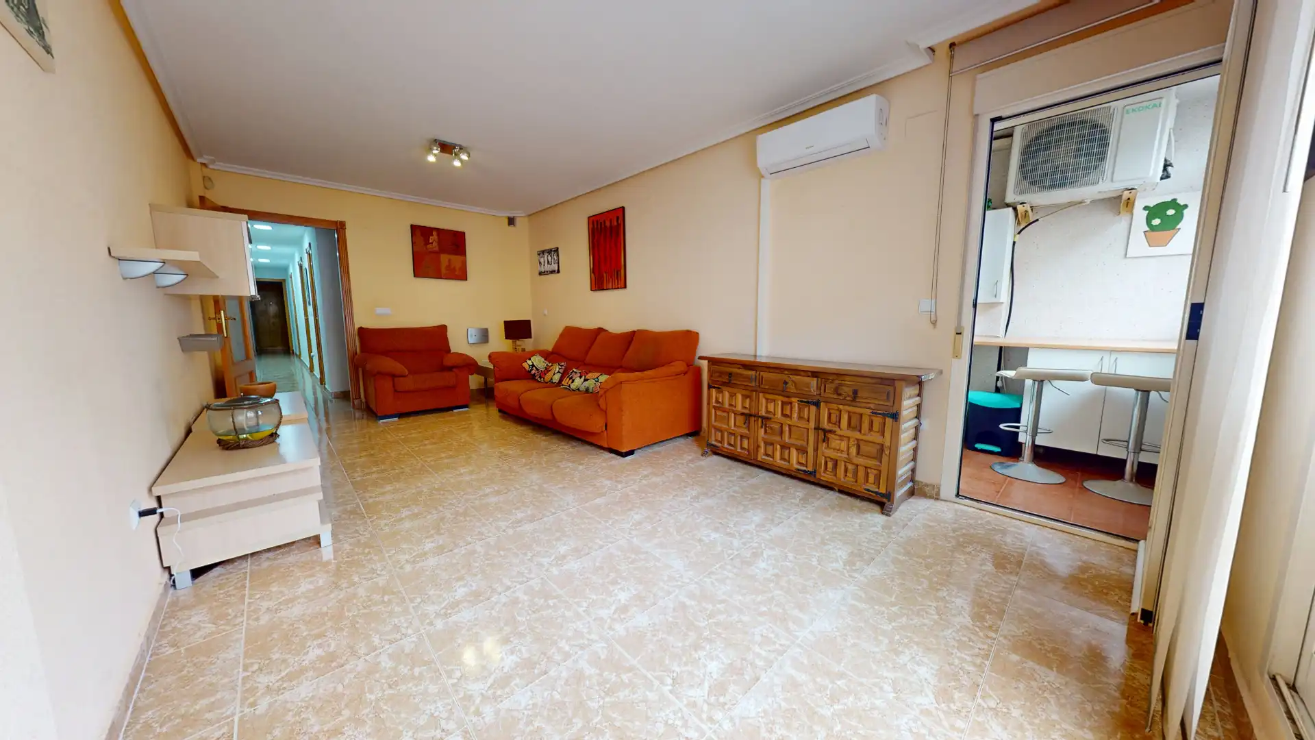 Sala de estar de Piso en venta en Mutxamel con Aire acondicionado, Trastero y Alarma