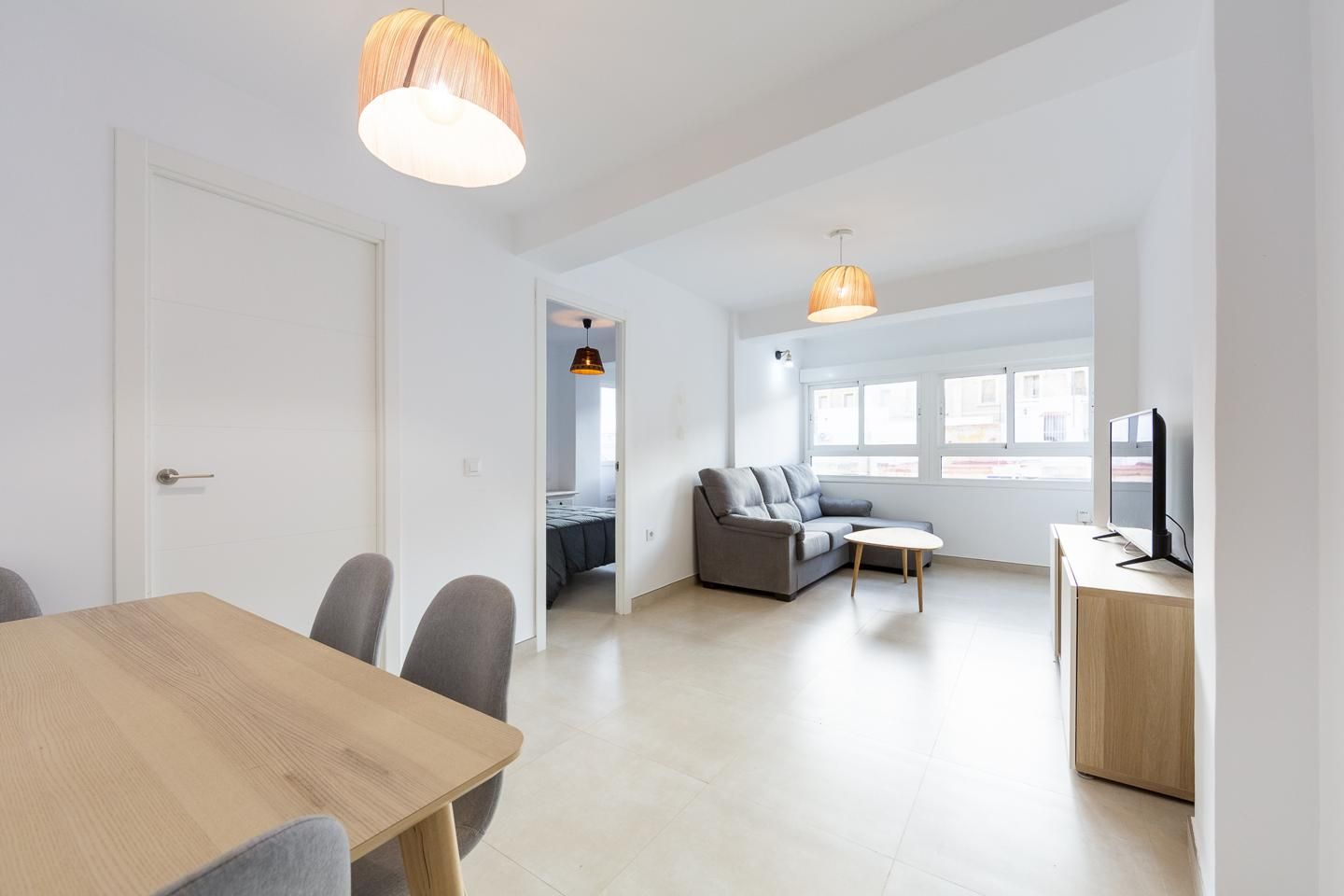 Living room of Flat for sale in  Almería Capital  with Air Conditioner and Furnished