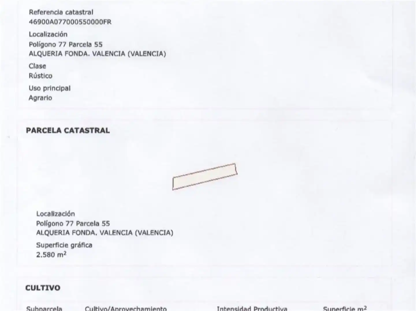 Terreno en venta en Valencia