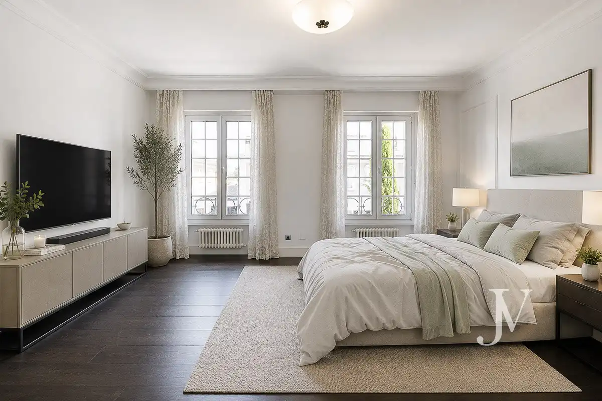 Habitación de Casa adosada en venta en Madrid con Aire acondicionado, Calefacción y Jardín privado