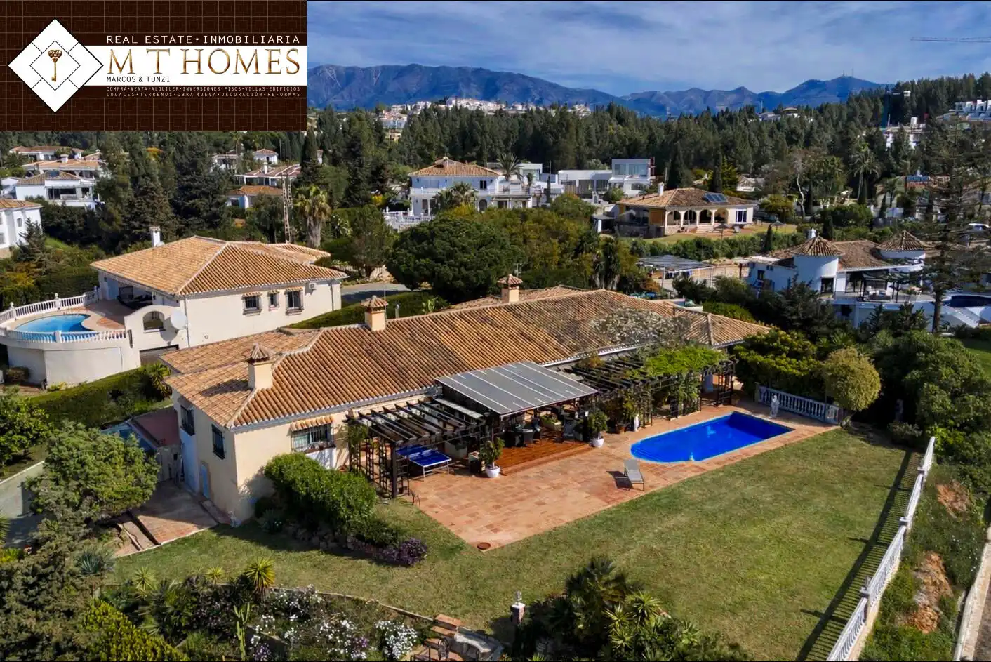 Exterior view of Houses for rent in Mijas  with Private garden, Terrace and Swimming Pool