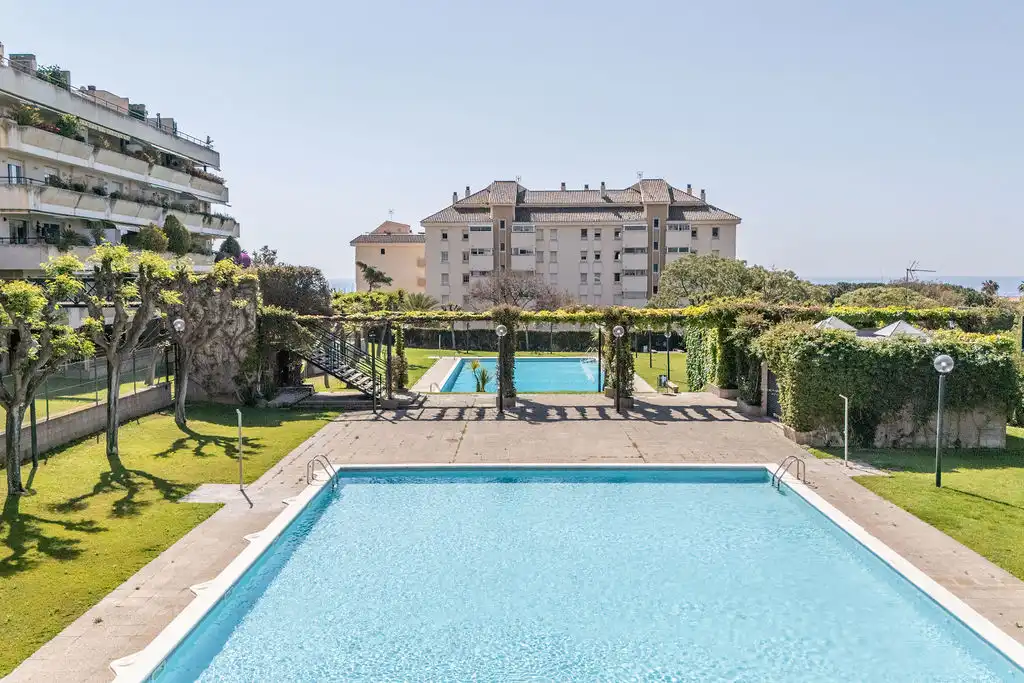Swimming pool of Flat for sale in Sant Andreu de Llavaneres  with Air Conditioner and Swimming Pool