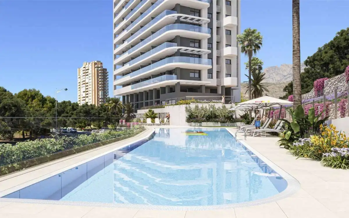 Schwimmbecken von Wohnung zum Verkauf in Benidorm mit Terrasse und Gemeinschaftspool