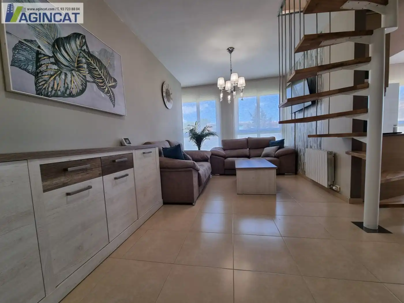 Living room of Attic for sale in Sabadell  with Terrace, Furnished and Alarm
