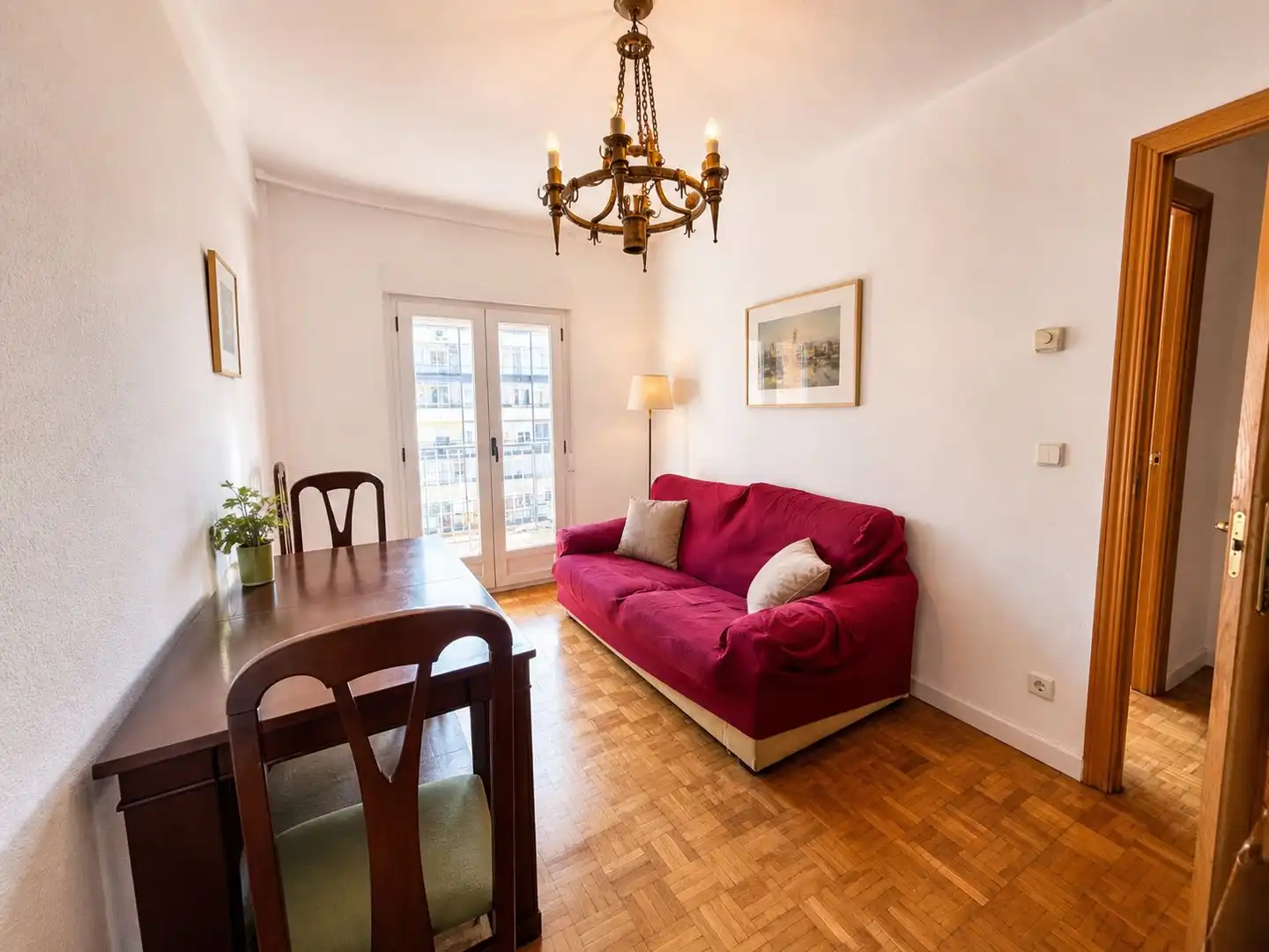 Sala de estar de Piso en venta en Madrid con Calefacción, Parquet y Terraza