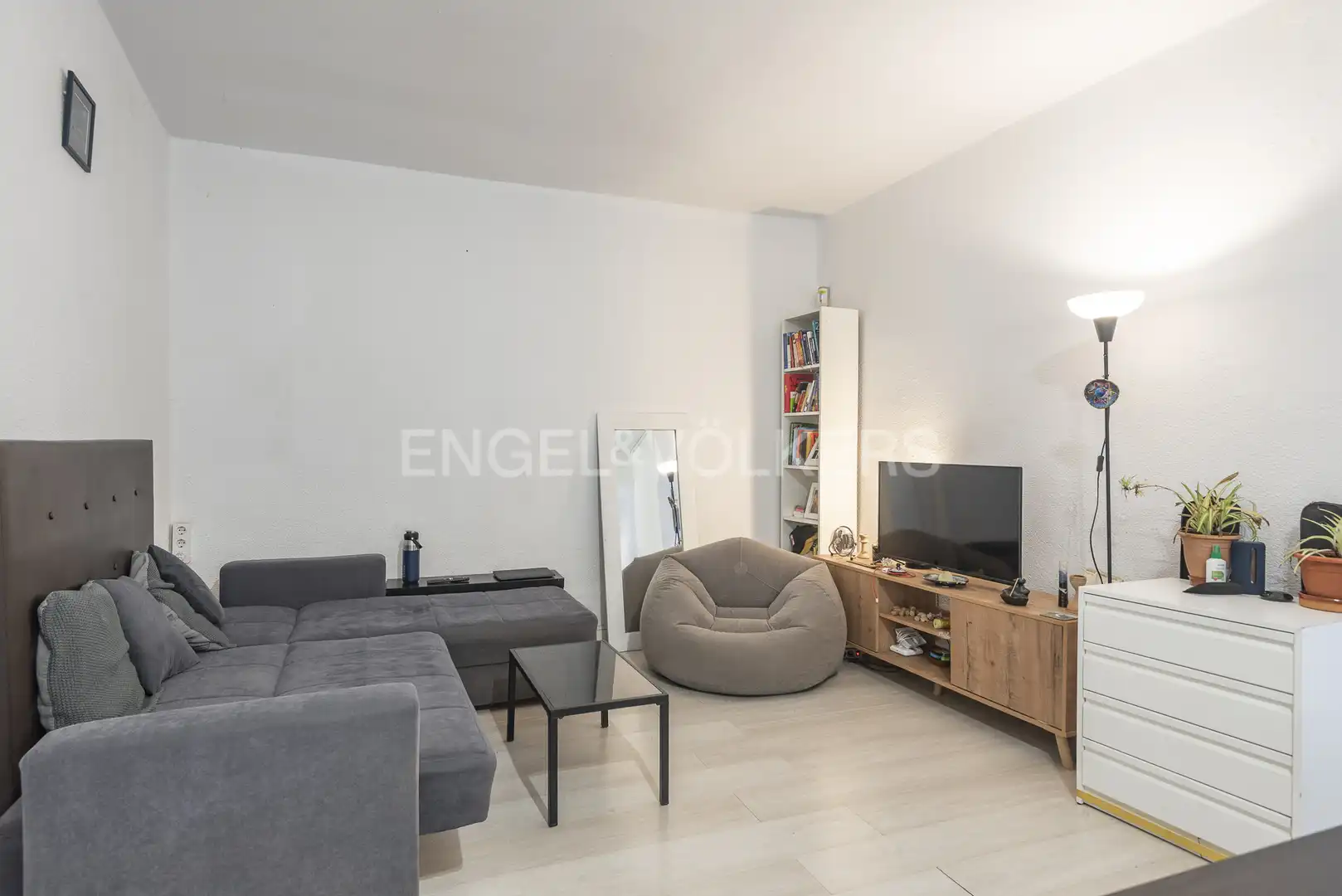 Wohnzimmer von Wohnung zum Verkauf in Barcelona mit Heizung, Parkett und Terrasse