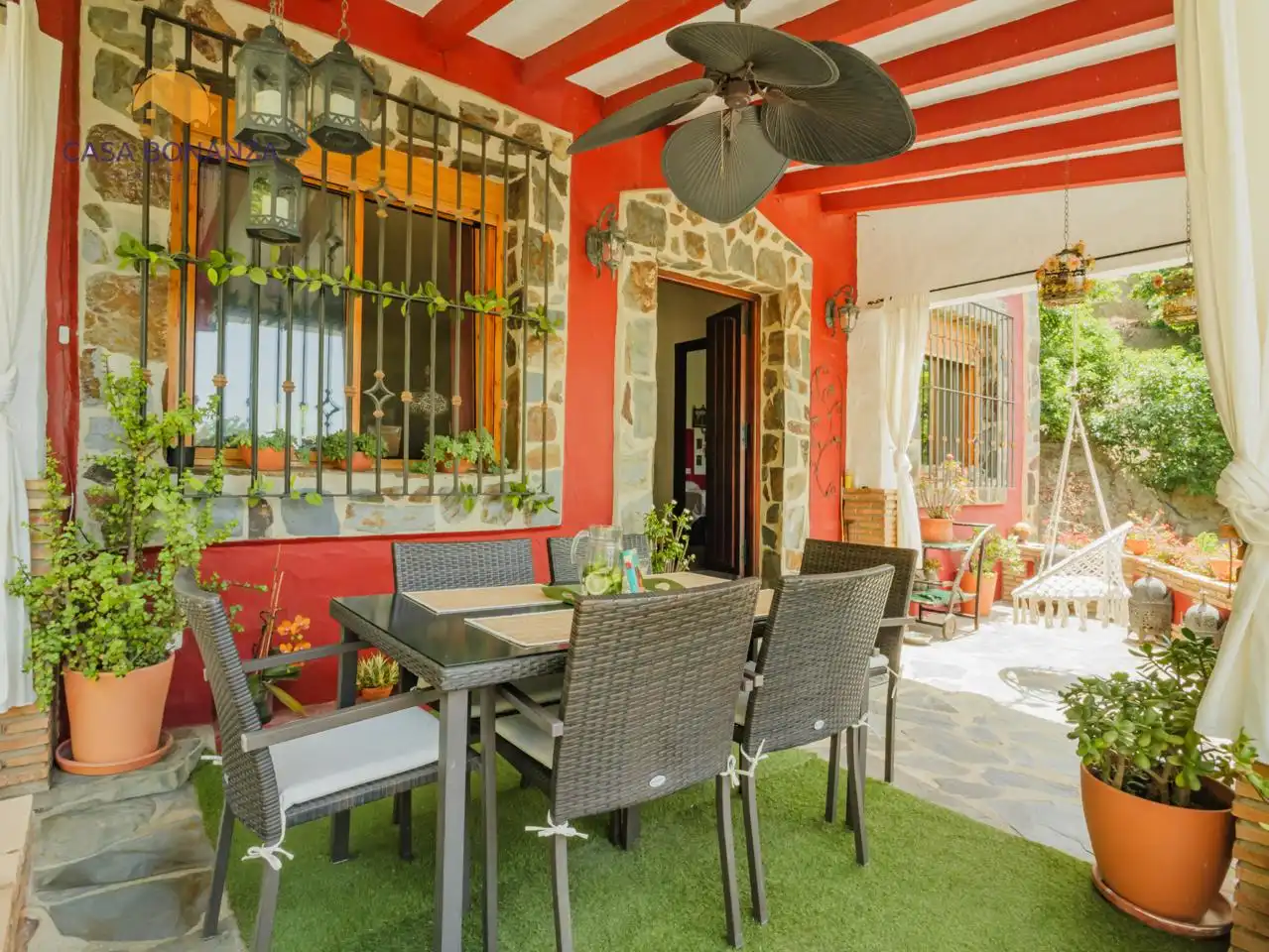 Terraza de Finca rústica en venta en Jete con Aire acondicionado, Jardín privado y Terraza