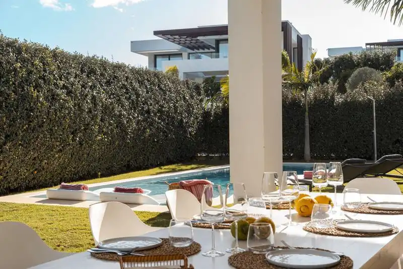 Terrassa de Casa o xalet de lloguer en Estepona amb Aire condicionat, Jardí privat i Terrassa
