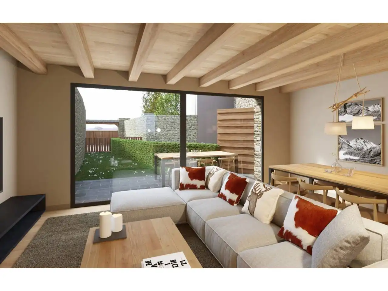 Living room of Houses for sale in Puigcerdà  with Heating, Private garden and Parquet flooring