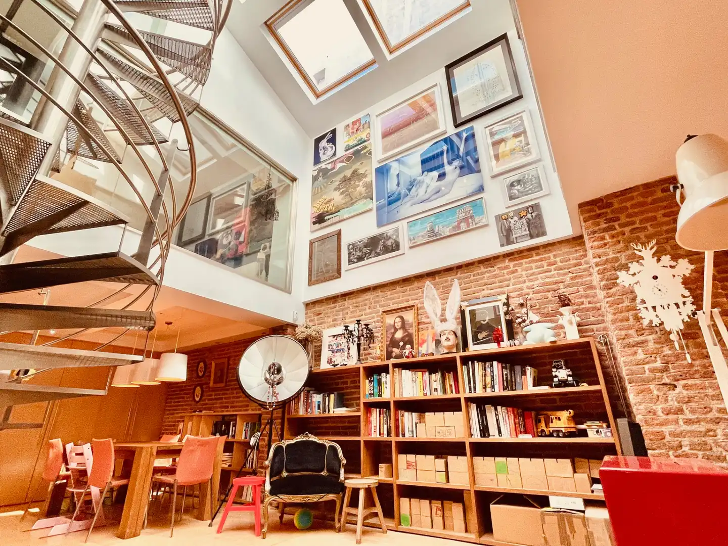 Wohnzimmer von Maisonette zur Miete in Madrid mit Klimaanlage, Heizung und Möbliert