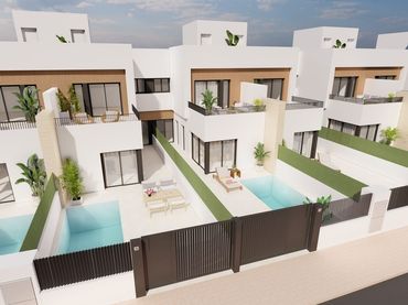 Adosado con balcón en venta en Residencial Rosa Morada - Santiago de la Ribera