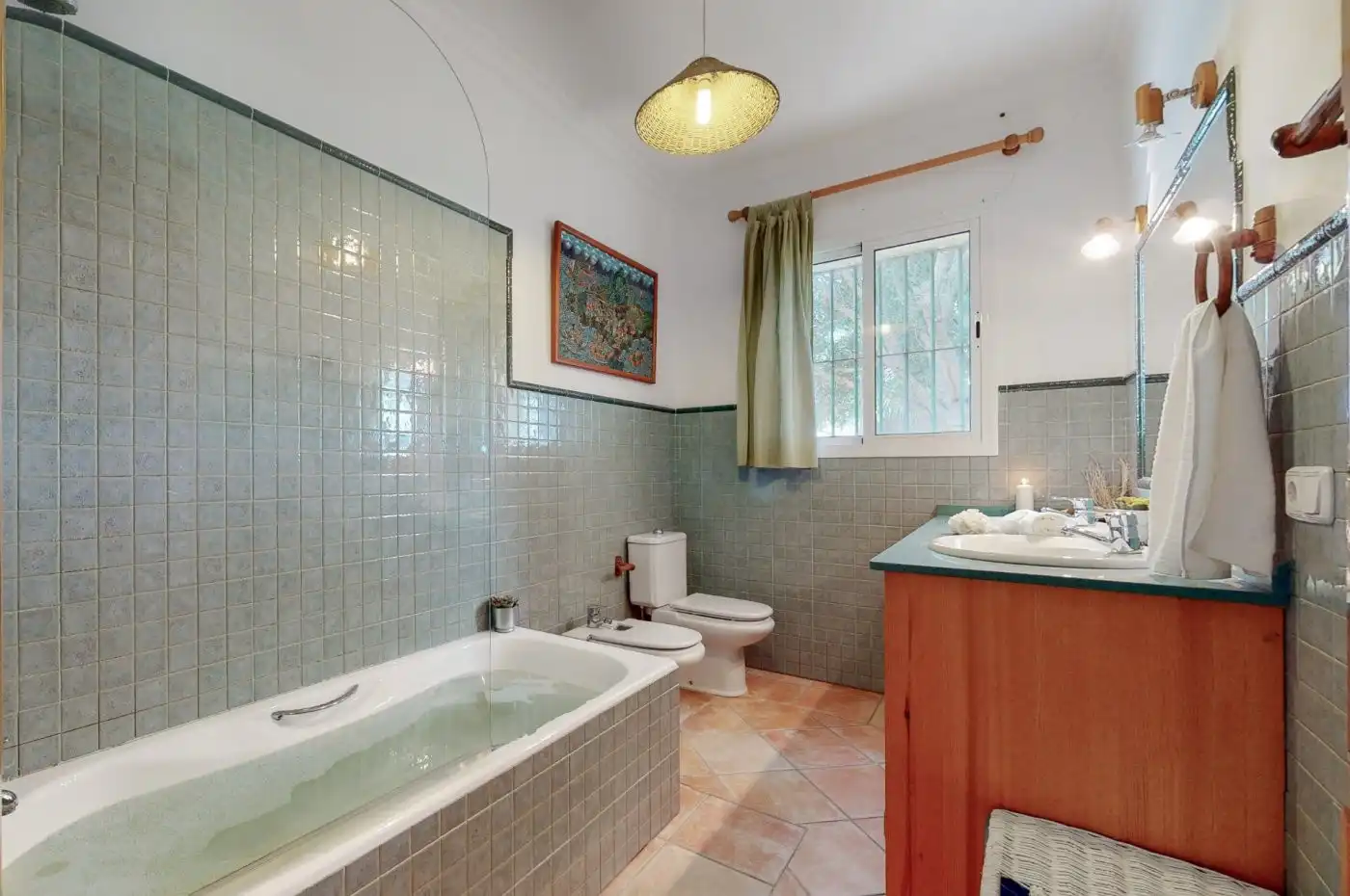 Baño de Casa o chalet en venta en San Martín del Tesorillo con Terraza, Piscina y Sauna