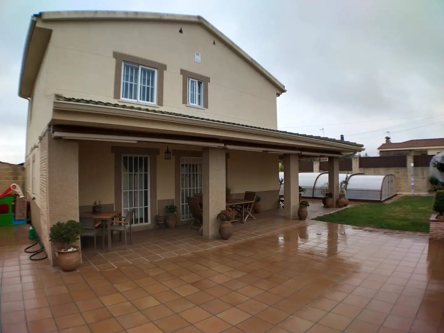 Terrassa de Casa o xalet en venda en Moraleja de Enmedio amb Aire condicionat, Calefacció i Jardí privat