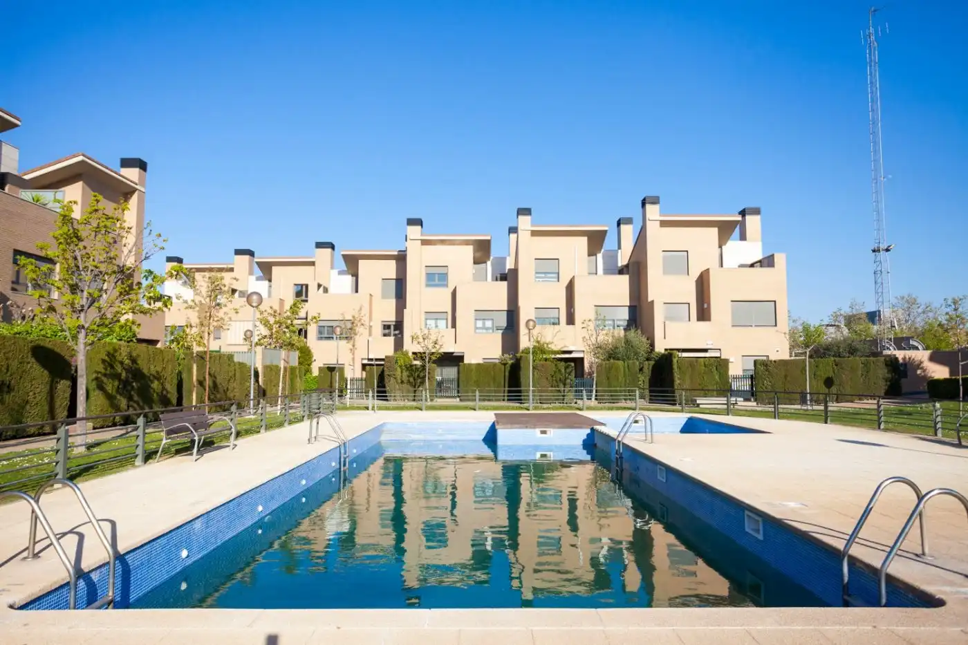 Swimming pool of Detached homes for sale in Zaragoza  with Air Conditioner, Heating and Private garden