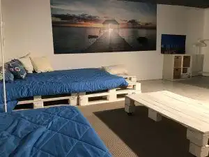 Schlafzimmer von Haus oder Chalet zur Miete in Castell d'Aro, Platja d'Aro i s'Agaró mit Terrasse, Mikrowelle und Gemeinschaftspool