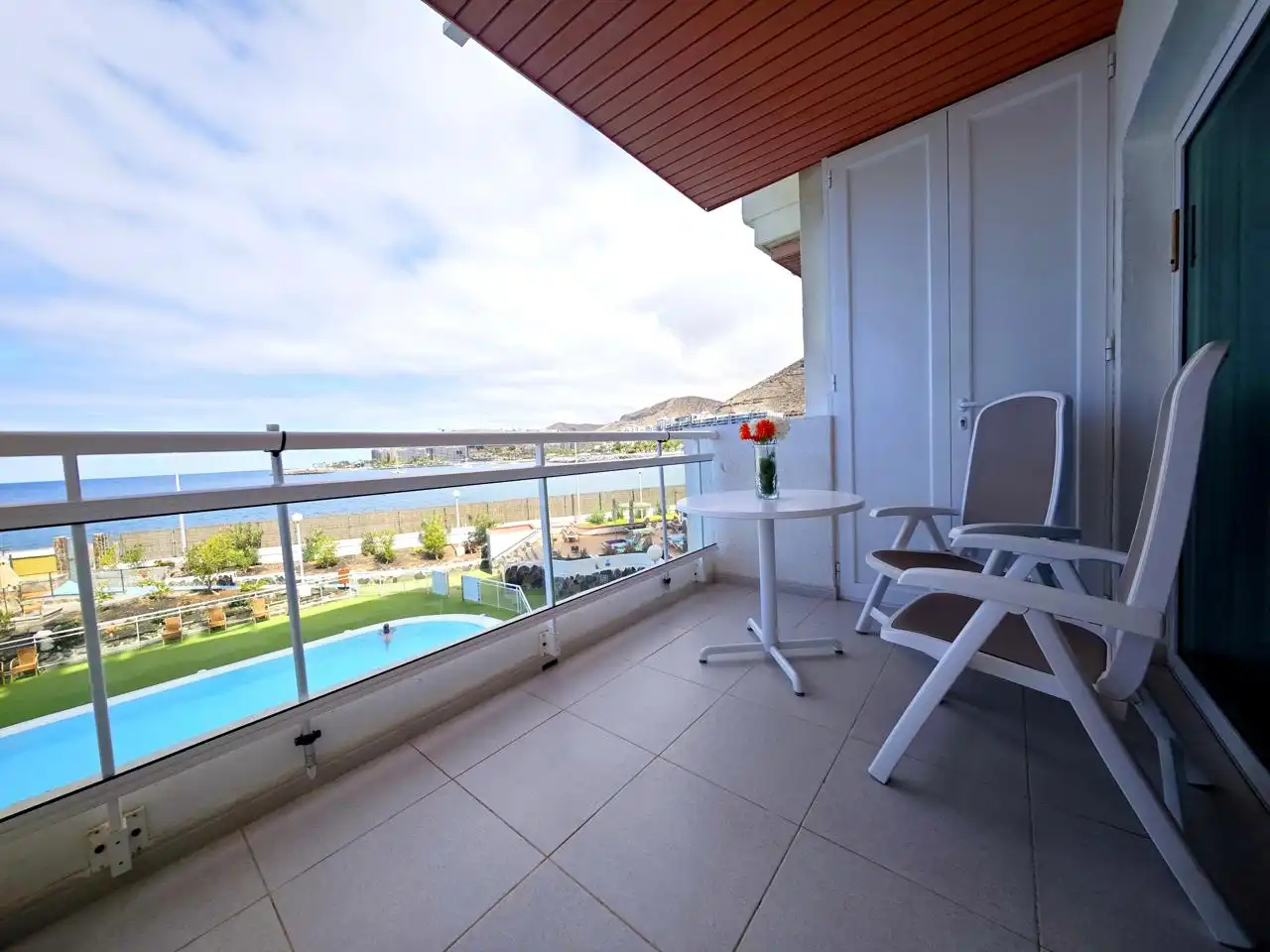 Terrasse von Wohnung zum Verkauf in Mogán mit Terrasse, Möbliert und Balkon
