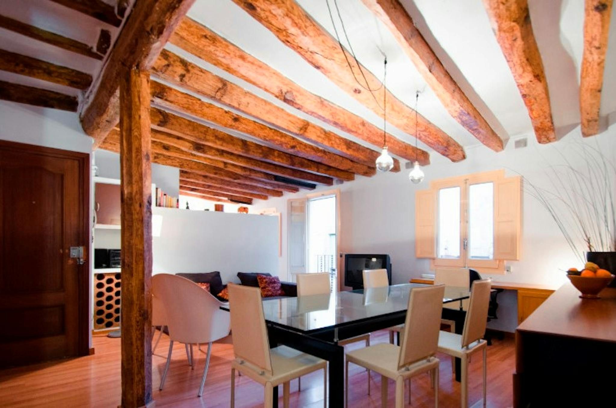 Dining room of Flat to rent in  Barcelona Capital  with Heating, Furnished and Washing machine