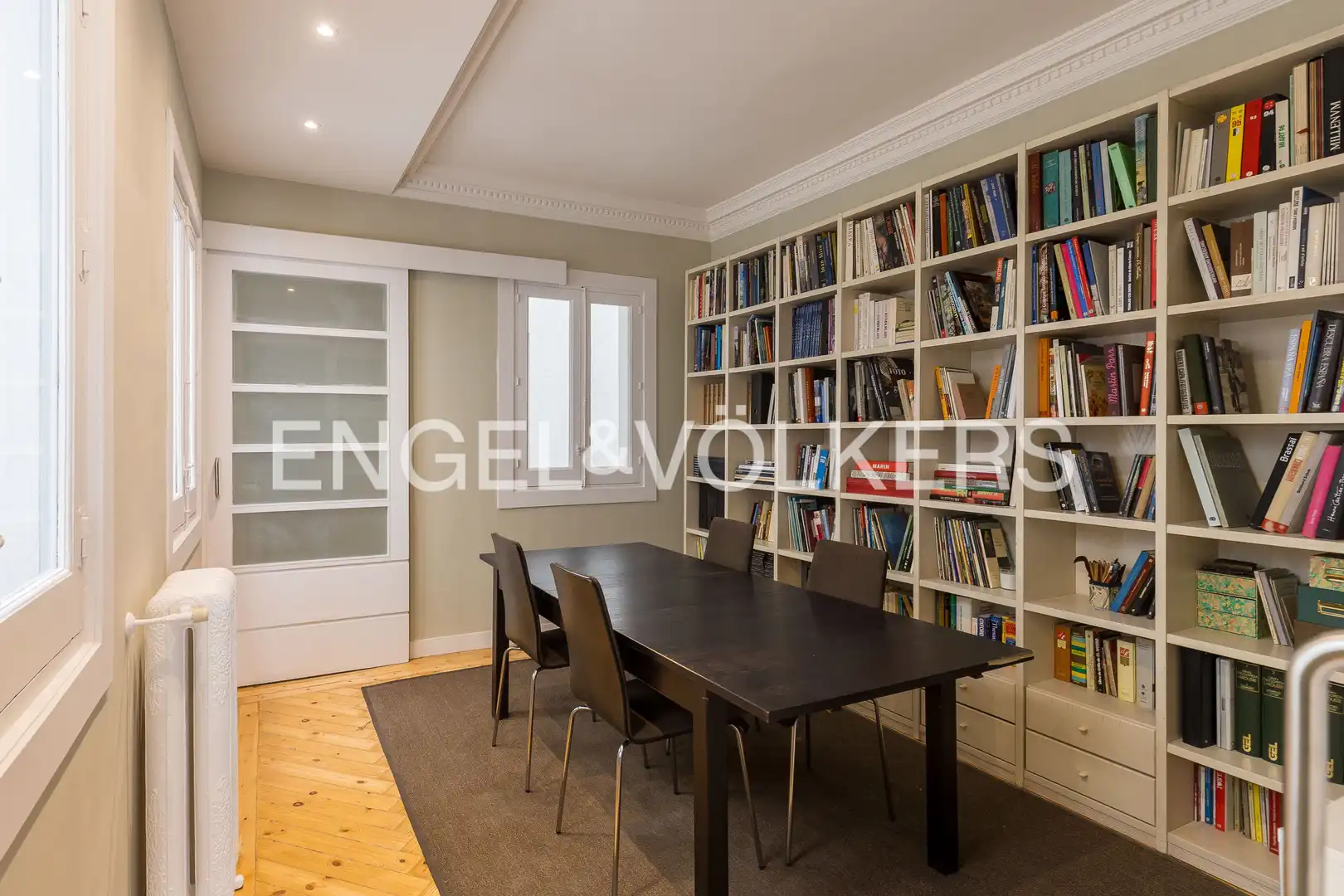 Esszimmer von Wohnung zur Miete in Madrid mit Klimaanlage, Heizung und Parkett
