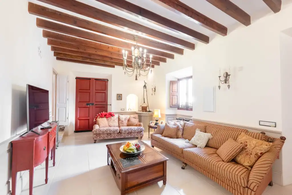Living room of Country homes for sale in Calvià  with Air Conditioner, Heating and Terrace