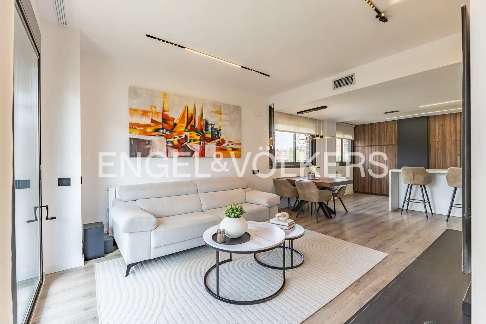 Living room of Flat for sale in Sabadell  with Air Conditioner, Heating and Parquet flooring