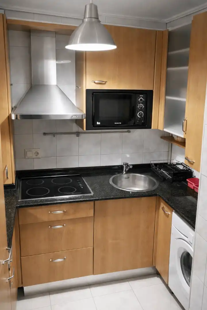 Cuina de Pis de lloguer en Santander amb Calefacció, Terrassa i Moblat