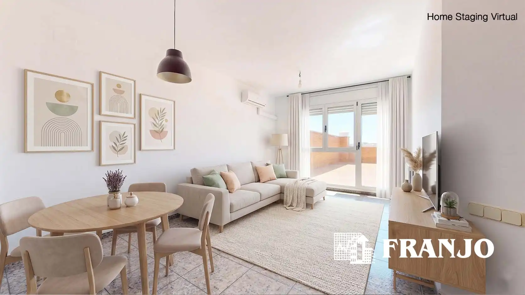 Wohnzimmer von Einfamilien-Reihenhaus zum Verkauf in Barberà del Vallès mit Klimaanlage, Heizung und Terrasse
