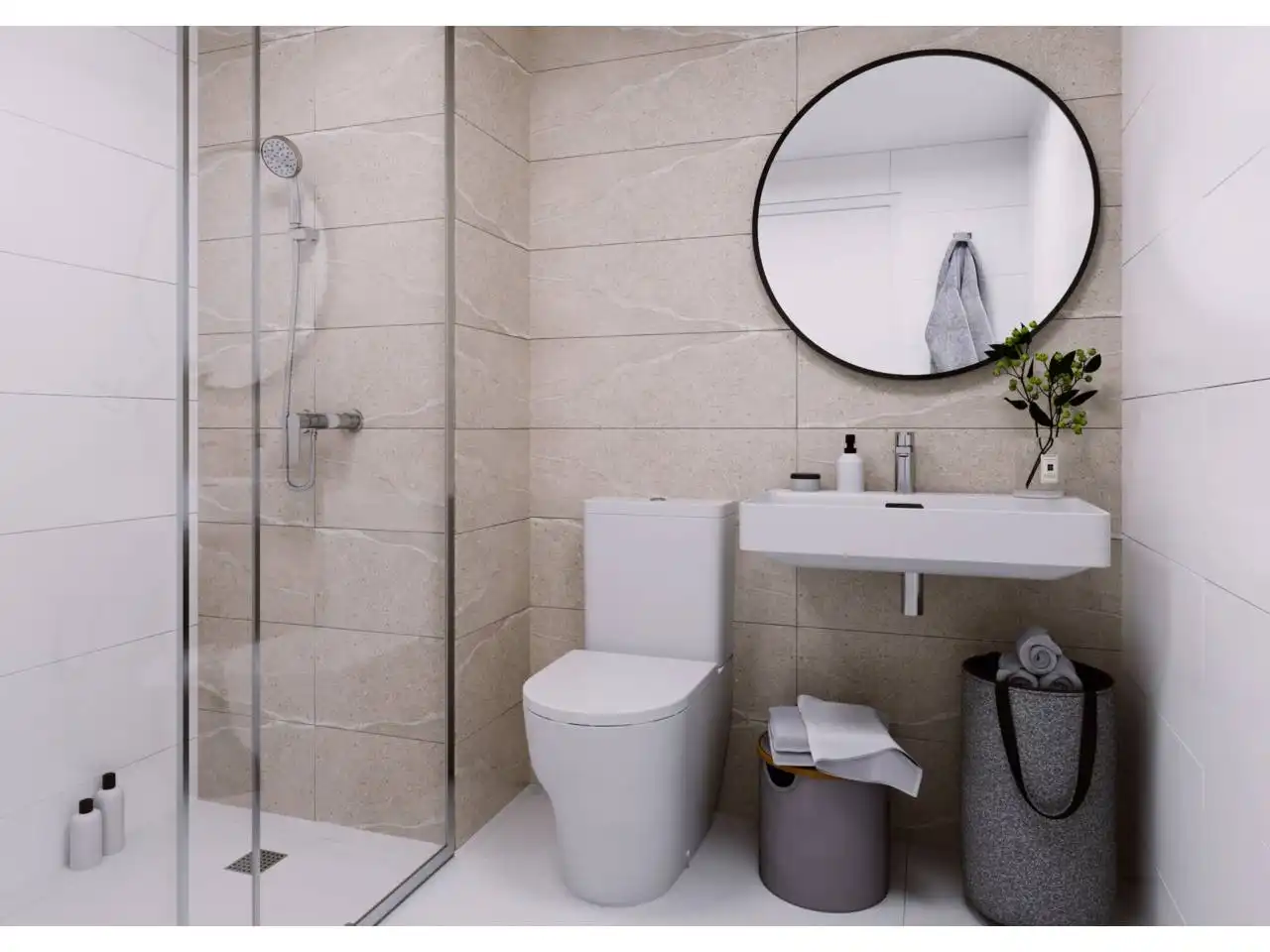 Baño de Apartamento en venta en Monforte del Cid con Aire acondicionado, Jardín privado y Terraza
