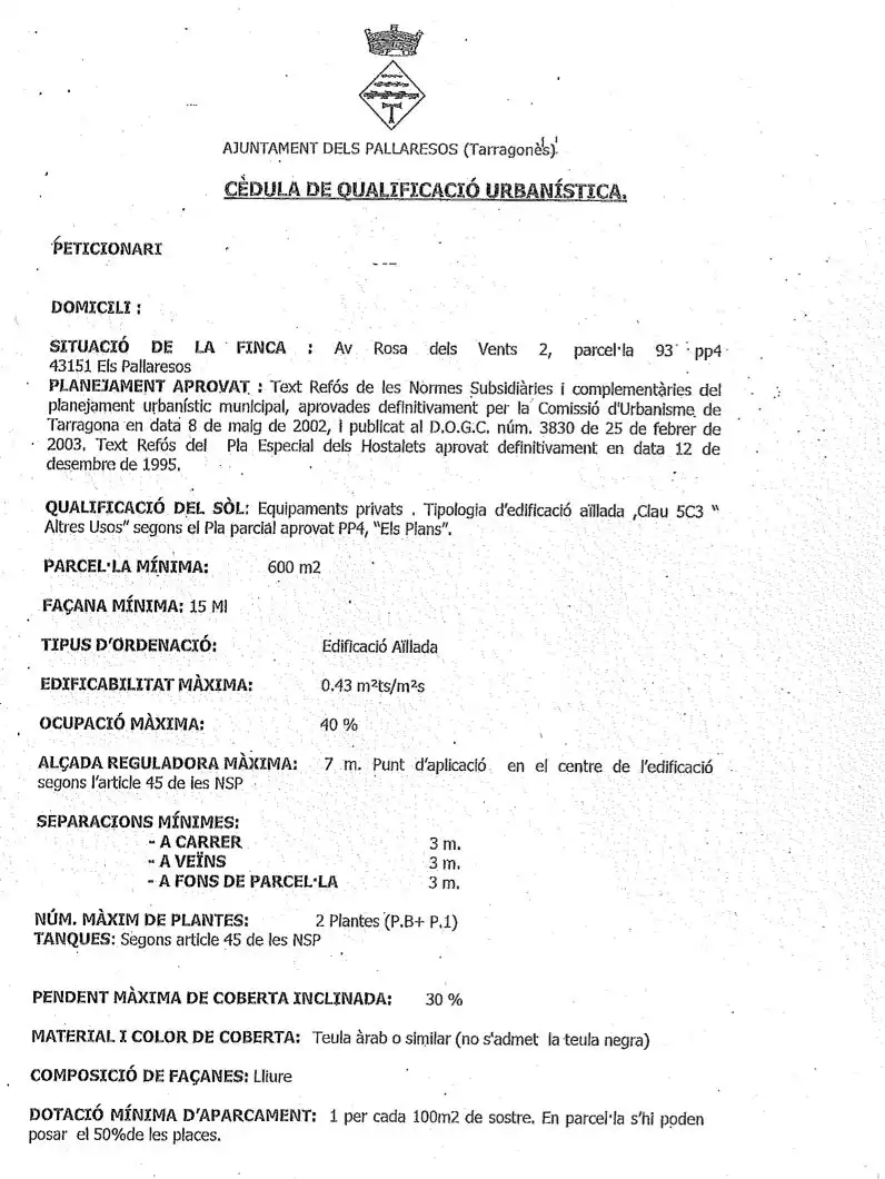 Residential land for sale in Els Pallaresos, imagen 9