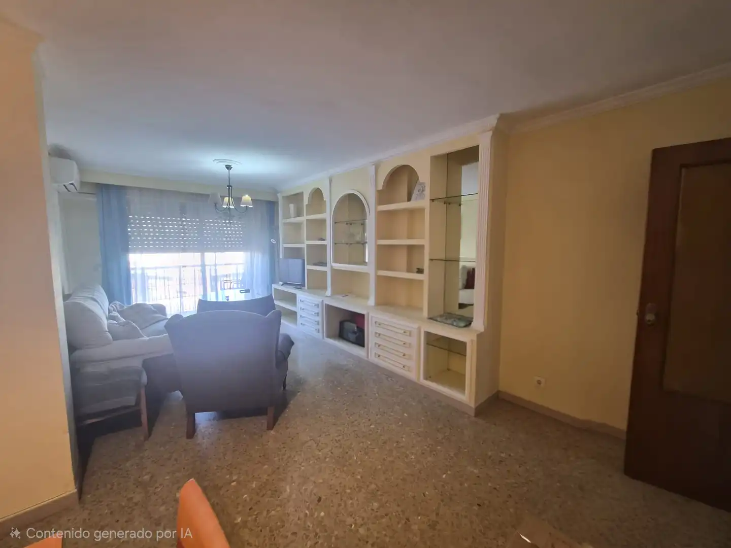 Living room of Flat for sale in Mérida  with Storage room, Furnished and Balcony