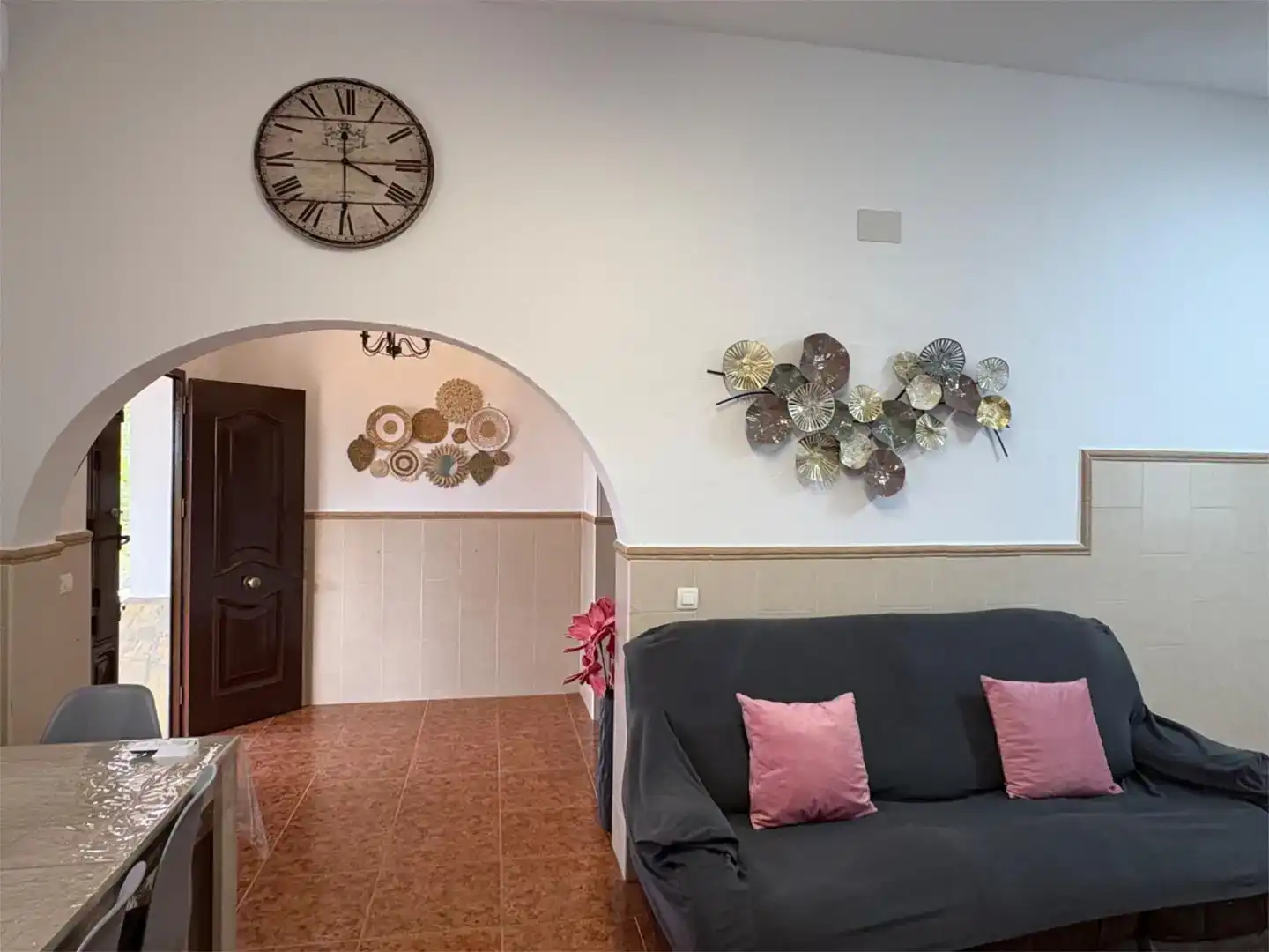 Sala de estar de Finca rústica de alquiler en Cómpeta, Málaga