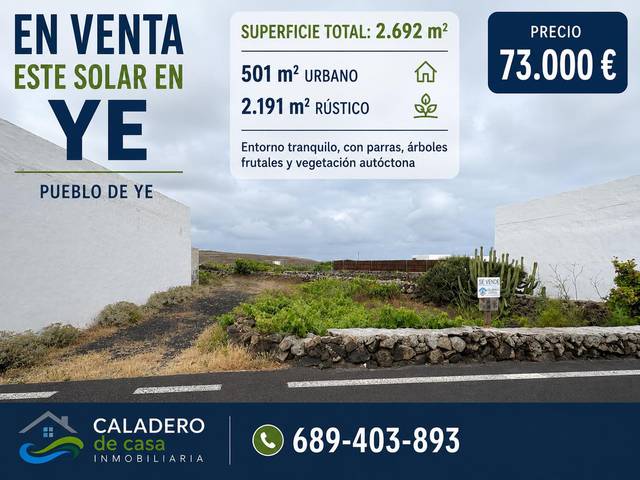 Terreno en Venta en Calle el Tefio, 46 en Ye