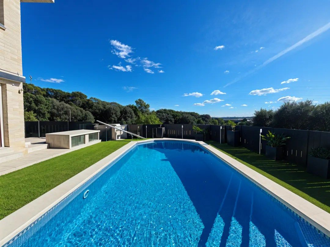 Swimming pool of House or chalet for sale in Girona Capital  with Air Conditioner, Heating and Storage room