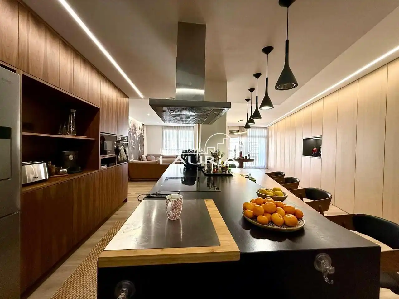 Kitchen of Flat for rent in Valencia  with Air Conditioner, Parquet flooring and Furnished